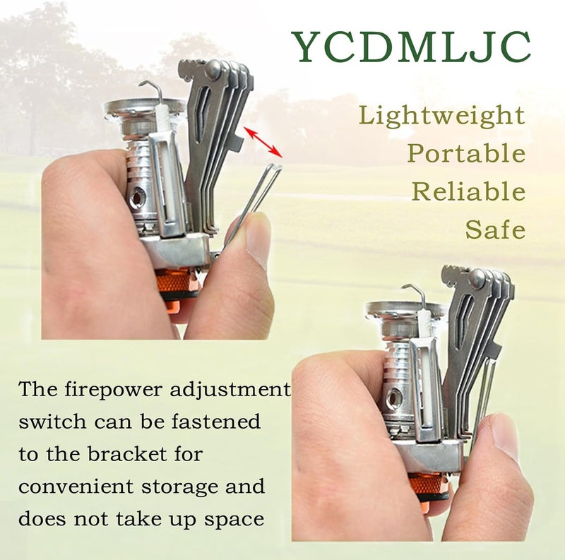 YCDMLJC Portable Camping Stove Backpacking Stove, Specialized Hiking Stove Camping Stove with Piezo Ignition Stable Support Wind-Resistance, Camp Stove for Outdoor cooking Camping Hiking Adventure Cooking - Image 5